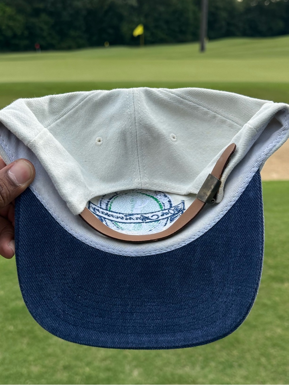 Vintage 90s Bellsouth Golf Classic 20th Anniversary White & Blue Golf Cap new - Picture 4 of 5
